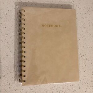 NWT Soft Cover Beige Spiral Journal Notebook